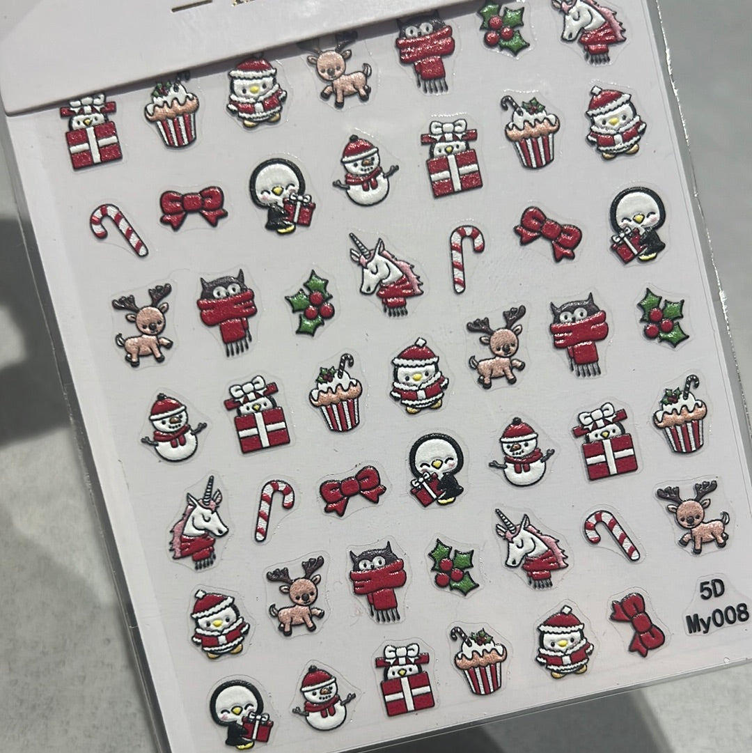 Nail stickers 4pk - Christmas themes!