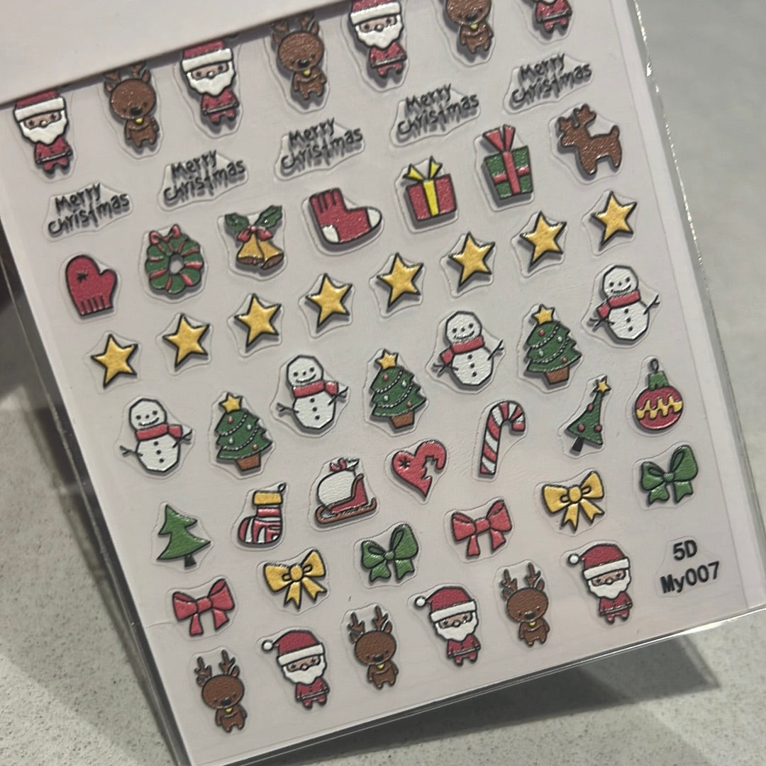 Nail stickers 4pk - Christmas themes!