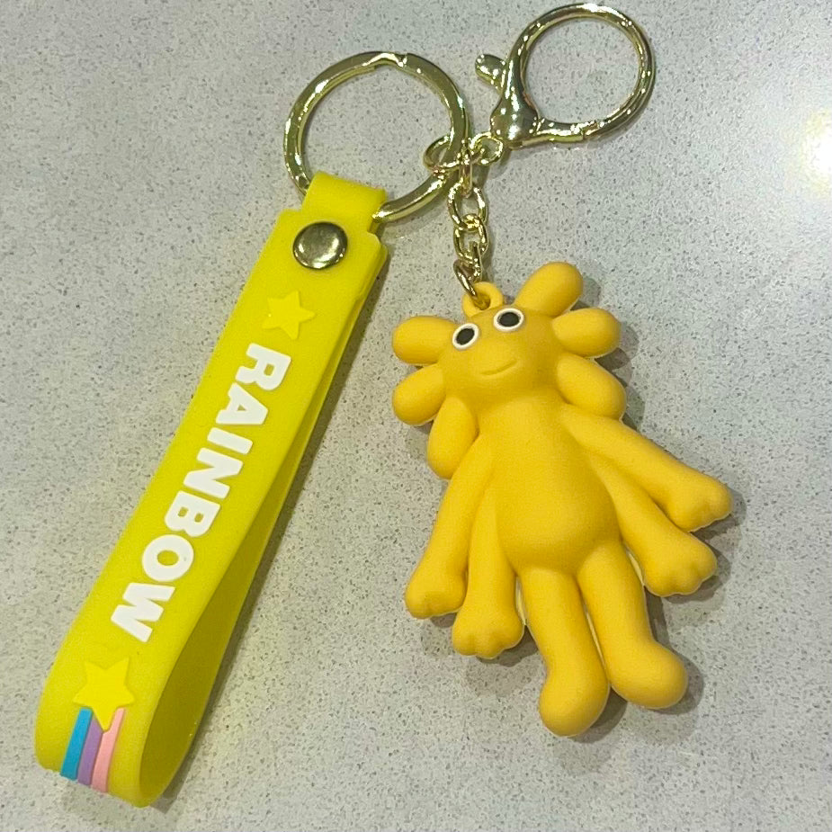 Keychain XL / school bag dangle - ROBLOX rainbow friends yellow