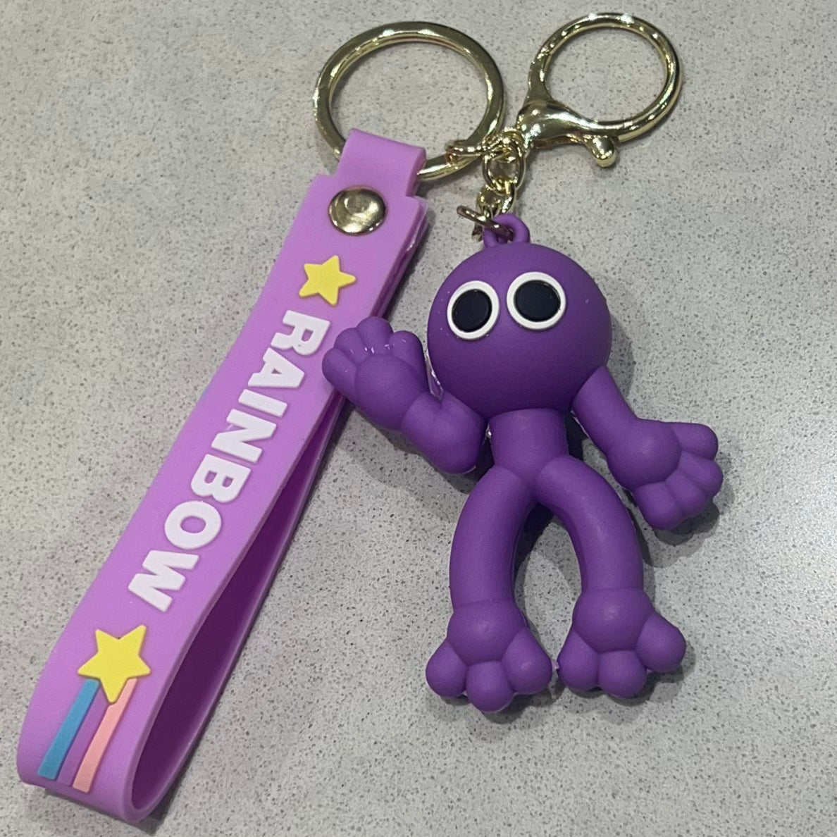 Keychain XL / school bag dangle - ROBLOX rainbow friends purple